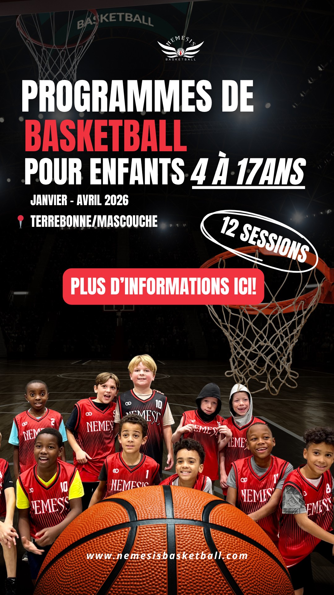 One season's campaign — recreational programs, ages 4–17, Terrebonne / Mascouche