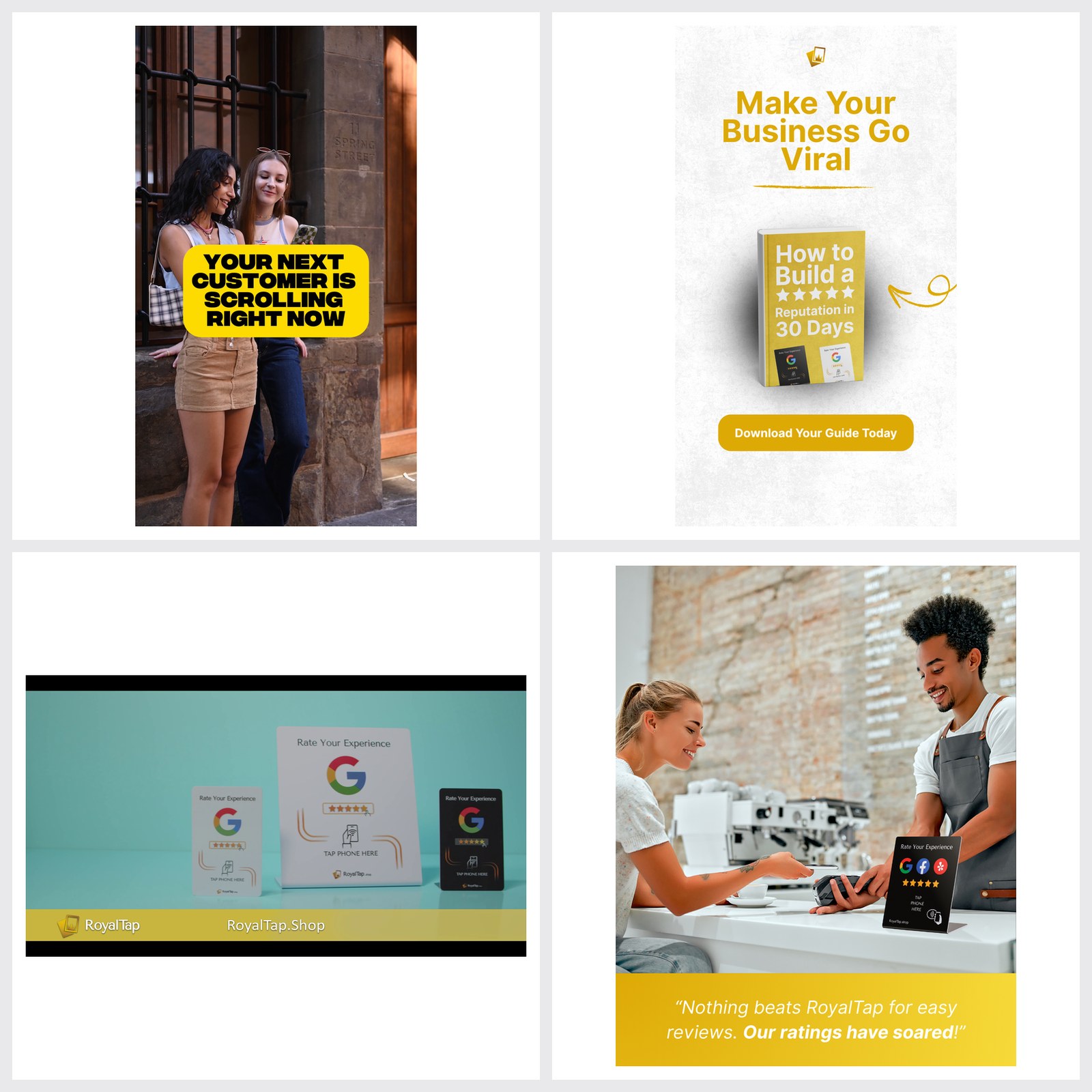 The creative we ran — paid ads, the eBook lead magnet, brand video, and social